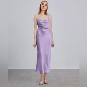 Lattelier Cross Back Silk Dress